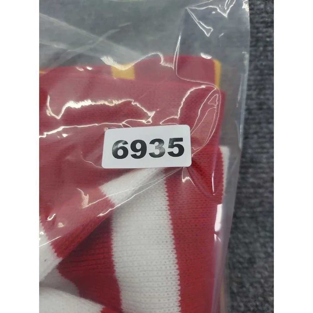 Kansas City‎ Chiefs Scarf Long Striped Pom Pom Ball Logo Knit 59